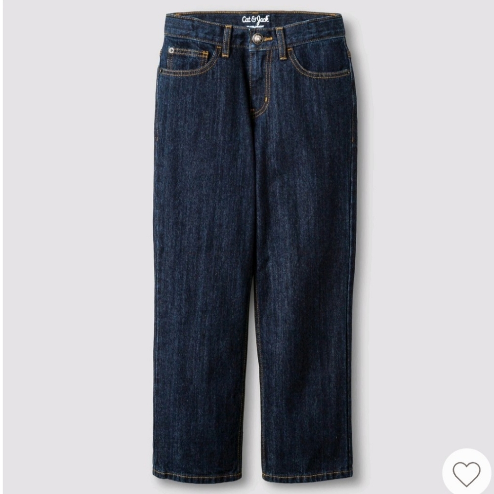 NWT Cat and Jack Boys Dark Wash Jeans size 10